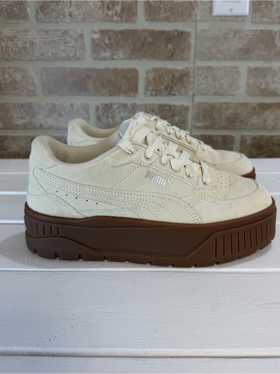 Puma Shoes - PUMA Karmen II Idol Suede Platform Sneakers Frosted Ivory Women’s 6